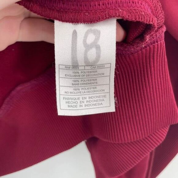 Vintage‎ Nike Women's Long Sleeve Full Zip Track Jacket Burgundy White Medium - Picture 4 of 8